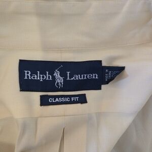 Ralph Lauren Classic Fit Shirt 16 1/2 & 34/35 Yellow Long Sleeve